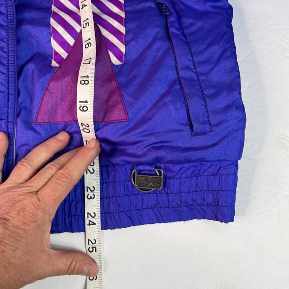 Vintage 80’s White Stag Ski Jacket Purple Neon Geometric Print Womens Size Small - Picture 8 of 11
